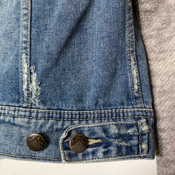 Free People Denim and Knit Hoodie - Picture 10 of 12